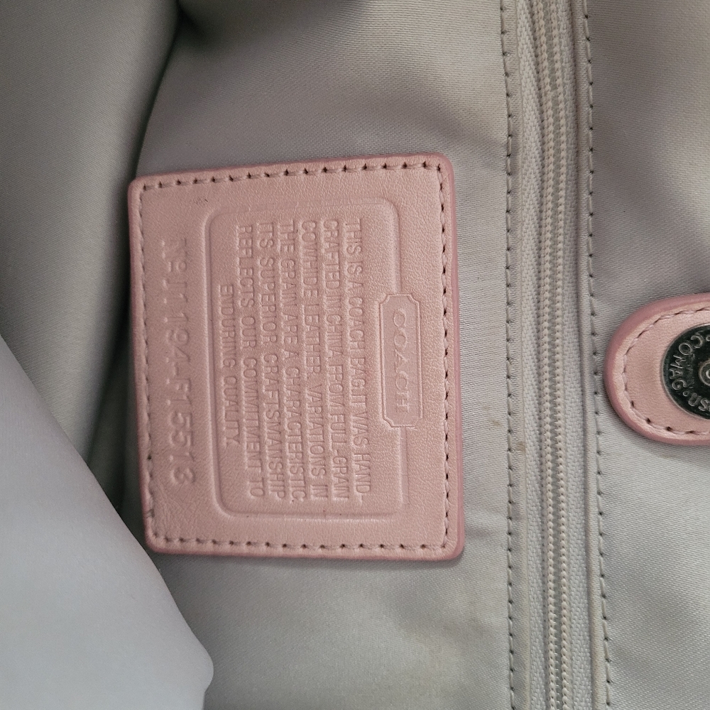 Vintage Pink Leather Coach Purse - Picture 10 of 10